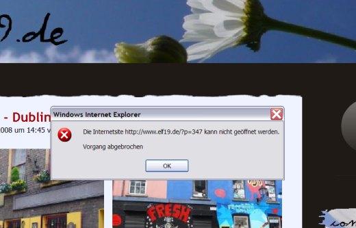Fehlermeldung IE7